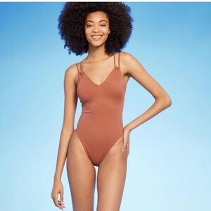 Shade & Shore Tan One Piece Swimsuit